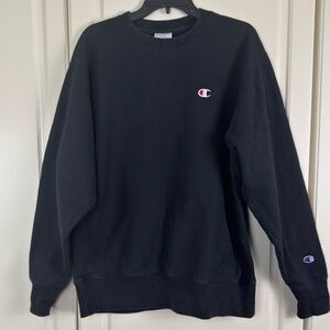 Champion Men's Classic Black Crewneck Sweater